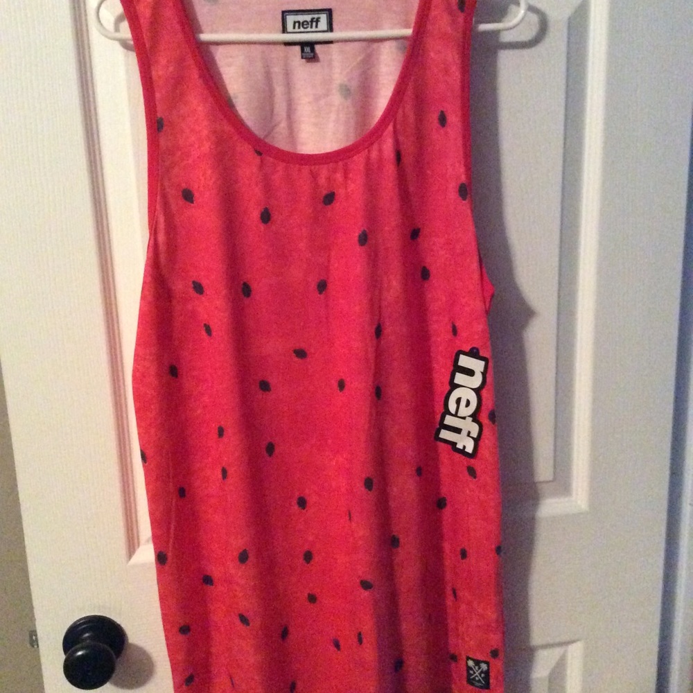 NWT unworn Neff all over print watermelon tank